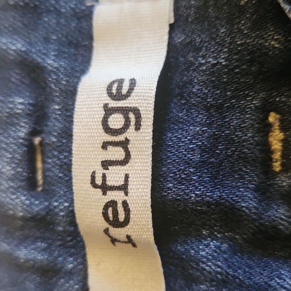 Vintage Y2K Refuge Dark Blue Distressed Skinny Jeans Women's Size 2 - Picture 3 of 16